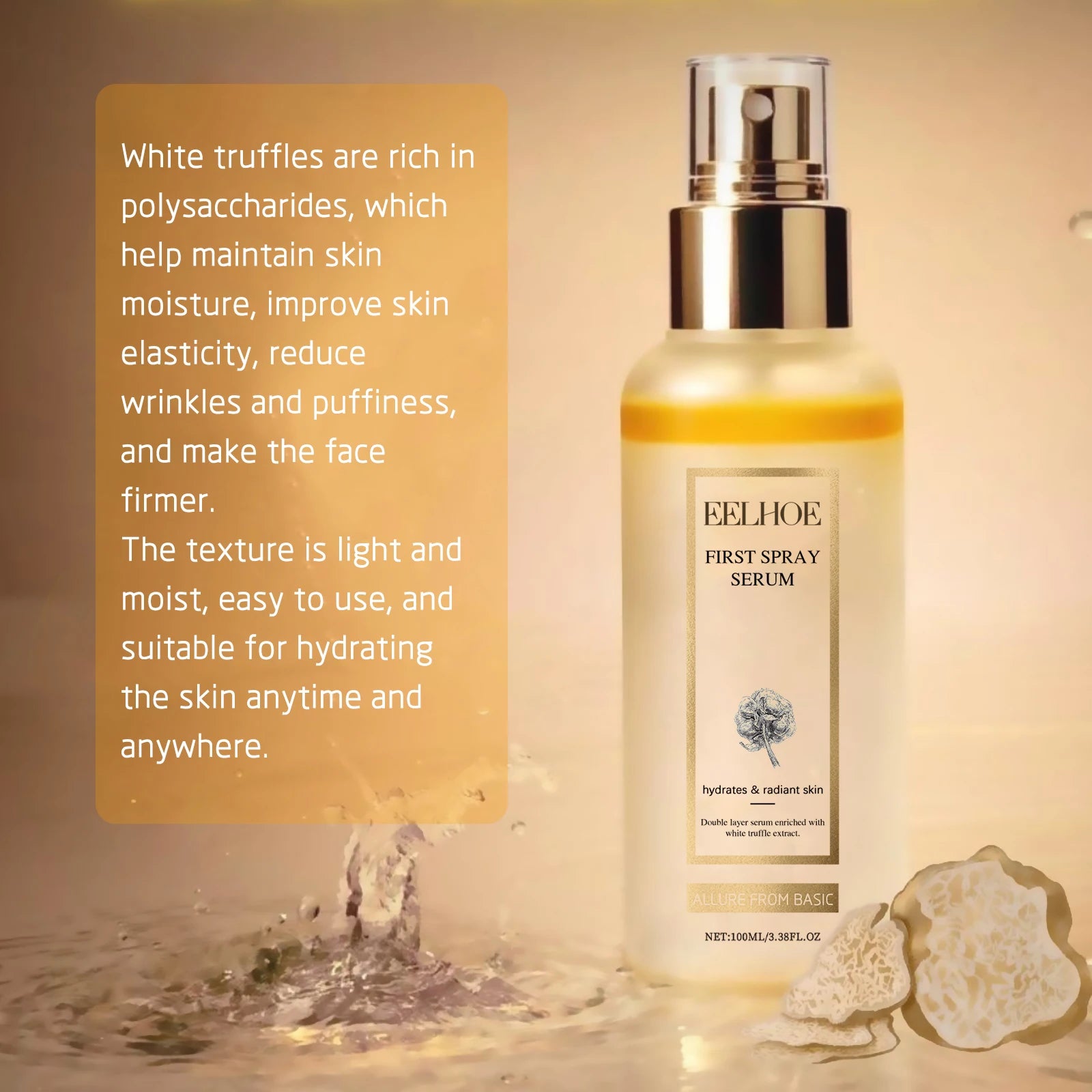 Eelhoe White Truffle Glow Serum Spray – Fade Dark Spots & Brighten Brightening Face Serum Zpaxo