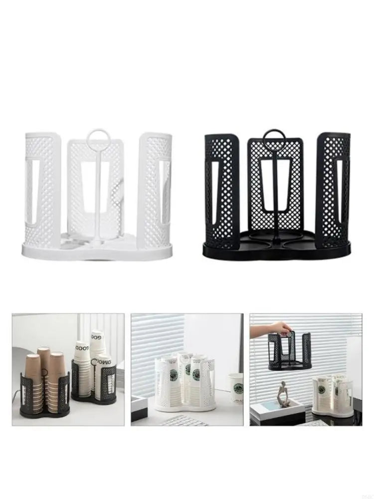 Cup Lid Organizers 360 Degree Rotating Dispenser Disposable Cups 3