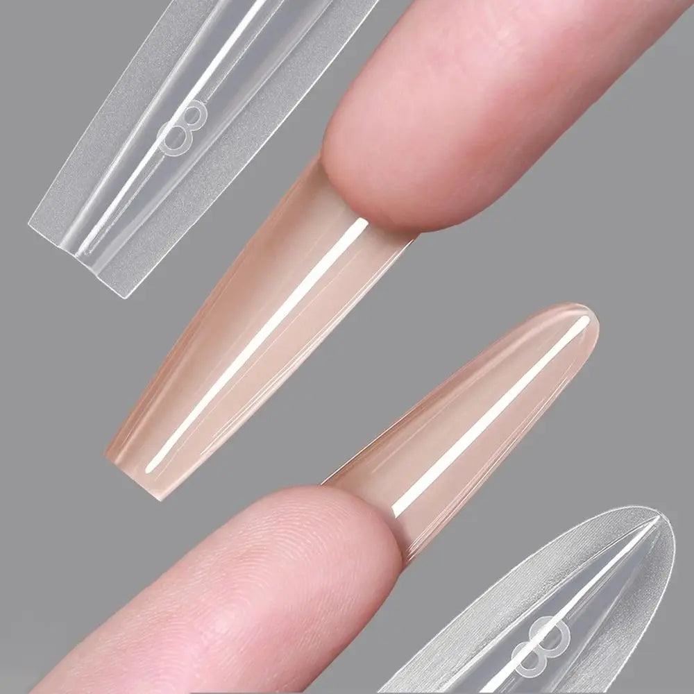 Clear Nail Sandwich Dual Forms Art 15 Shapes Extension Gel Builder Zpaxo