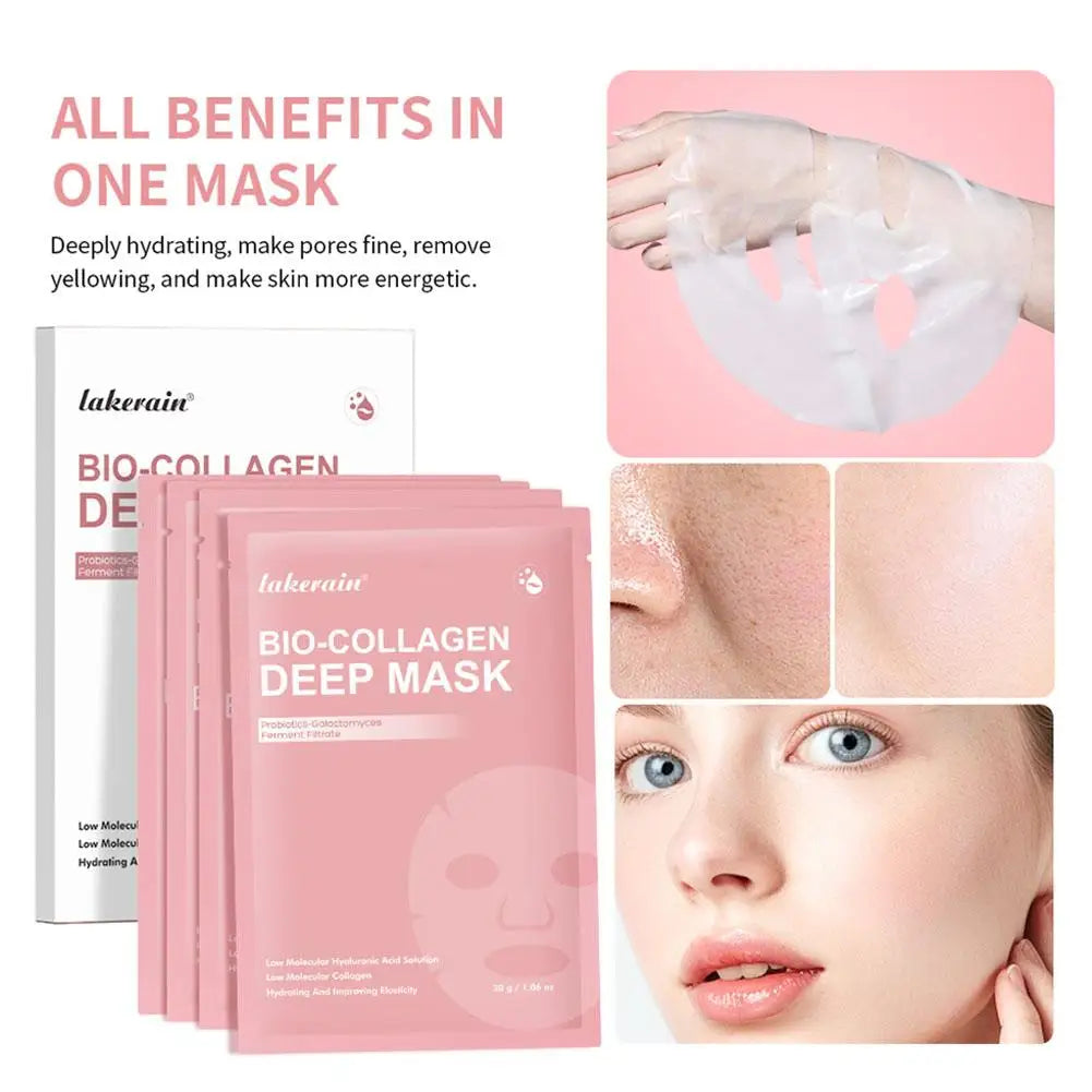 Bio Collagen Real Deep Mask Overnight Hydrogel Facial Mask Pore Minimizing Collagen Supplement Anti Wrinkle Sleeping Face Mask Zpaxo