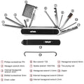 12 in 1 Bicycle Repair Tools Kit Protable MTB Bike Mini Cycling Multitool Hex Spoke Screwdrivers Tyre Lever Allen Wrench Zpaxo Black