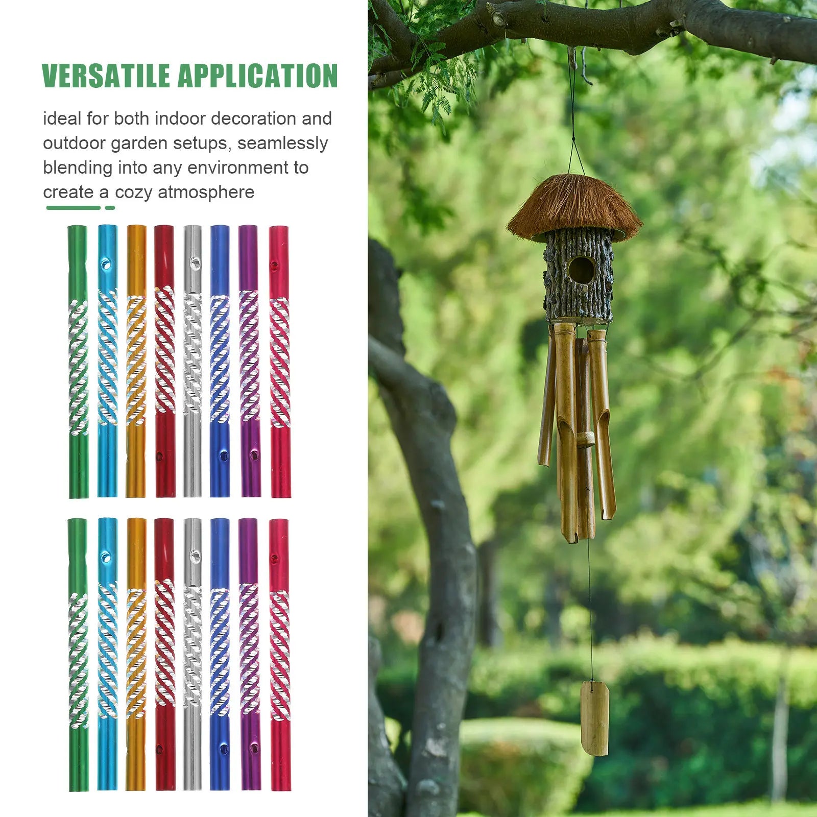 Metal Wind Chime Tubes Hollow DIY Windchime Making Supplies Outdoor