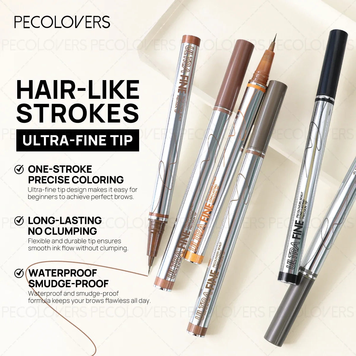 1PC Ultra-Fine Wild Brow Pencil, Simulates Realistic Hair Flow, with Distinct Hairs, Waterproof and Sweatproof, Smudge-proof Zpaxo