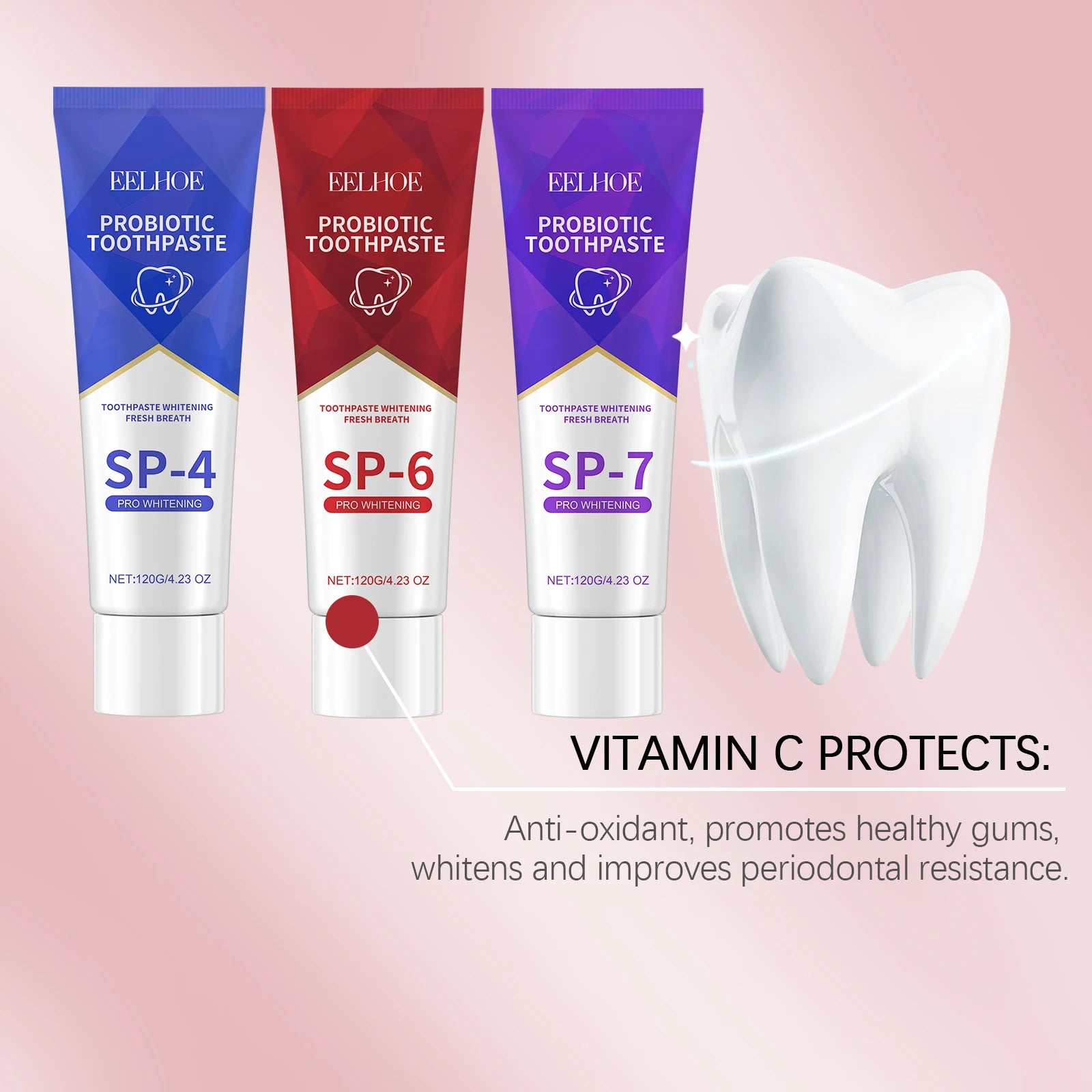 Probiotic Whitening Toothpaste Improves Yellow Teeth Mint Flavors Fresh Breath Toothpaste Removal Stain Charcoal Stains Product Zpaxo