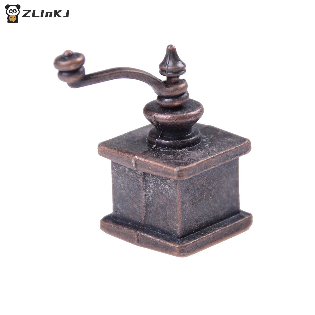 ▶1Pc 1/12 Dollhouse Miniature Kitchen Vintage Coffee Grinder For Doll Gift Zpaxo