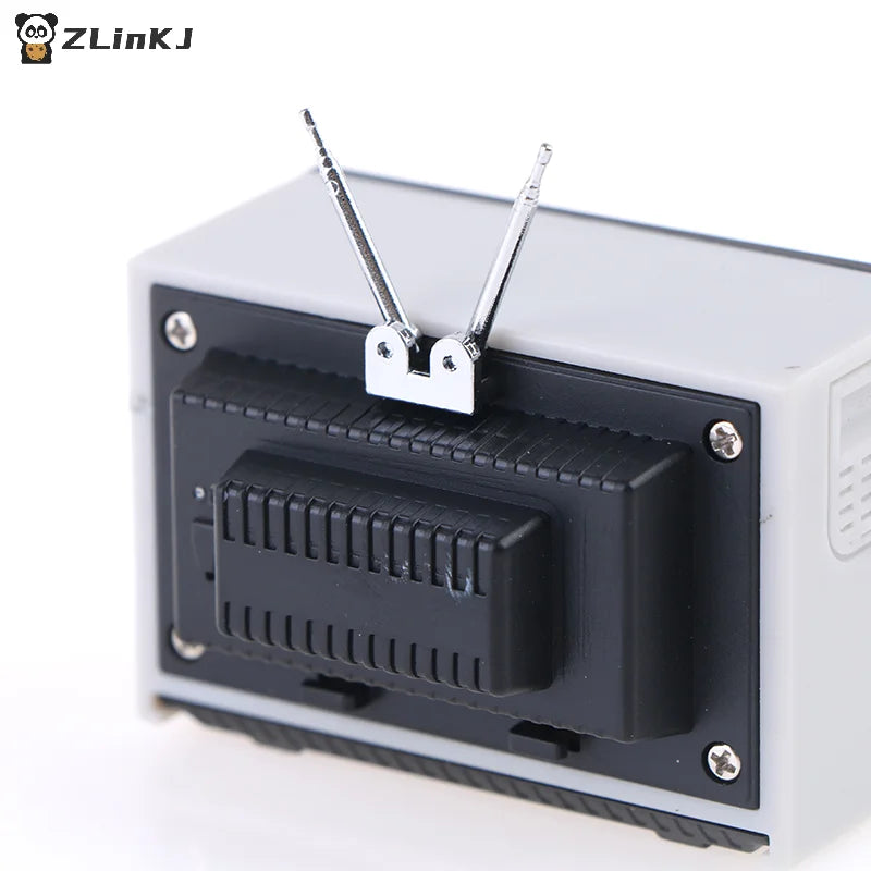 ▶1Pcs Mini Retro TV Miniature Ornaments DollHouse Toy Ornaments Zpaxo