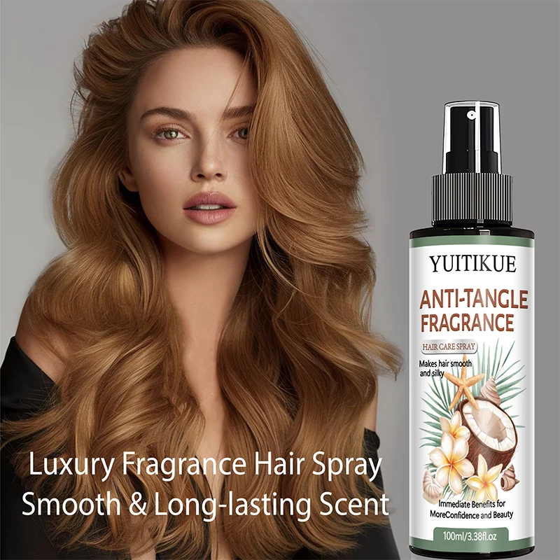 YUITIKUE Coconut Argan Oil Hair Spray – Detangle & Shine Leave-In Hair Spray Zpaxo