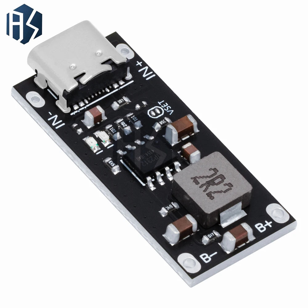 IP2312 CC/CV Mode Fast Charging Board - Type-C USB Input, 3A High-Current for 5V to 4.2V Polymer/Ternary Lithium Batteries Zpaxo