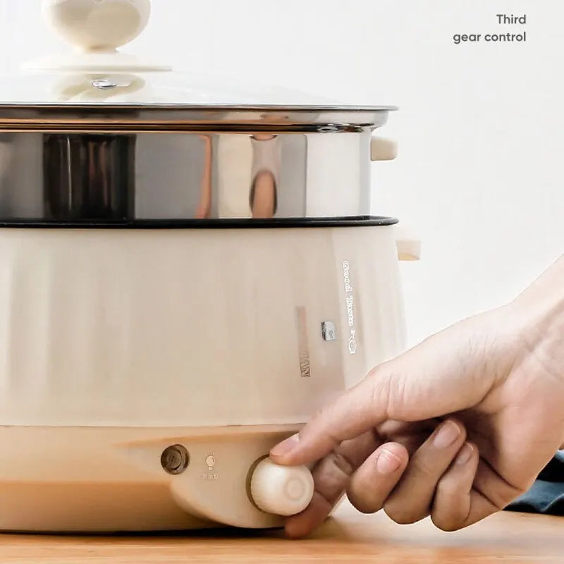 220V Multi Cookers Single/Double Layer Electric Pot 1-2 People Household Non-stick Pan Hot Pot Rice Cooker Cooking Appliances Zpaxo