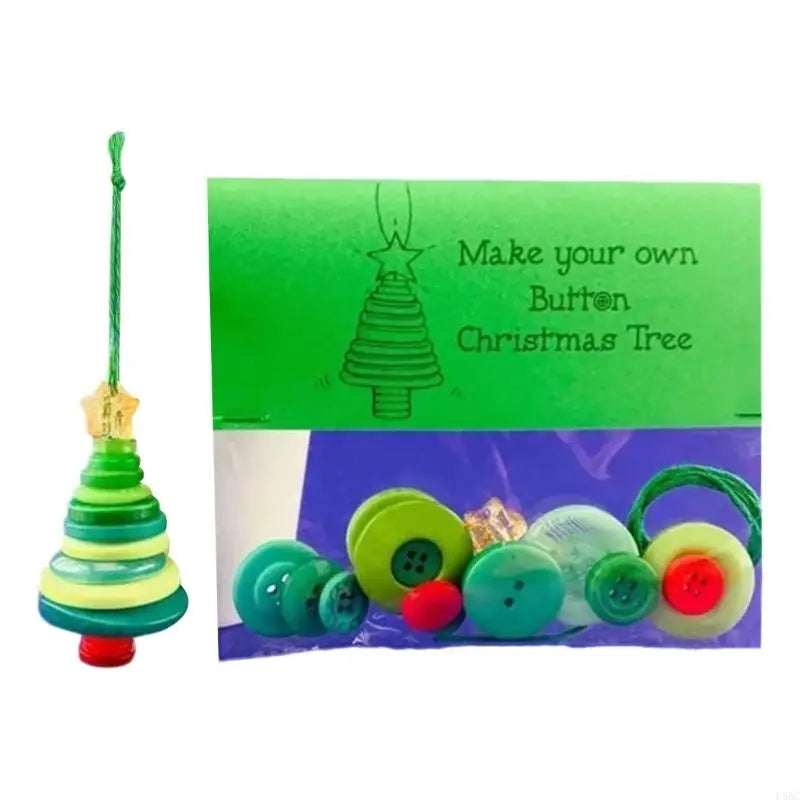 Holiday Button Decors Making Complete Christmas Craft Activity All