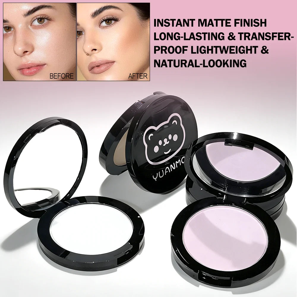 3-Color Setting Powder - Oil Control Loose Powder (Natural Beige/Lavender/Transparent), Long-Lasting Matte Finish Zpaxo