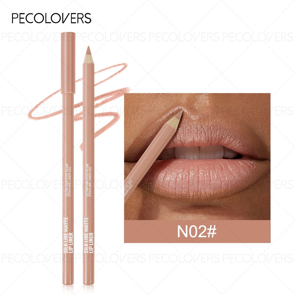 Matte Lip Liner Lipstick Waterproof Sweatproof Smooth Makeup Zpaxo N02