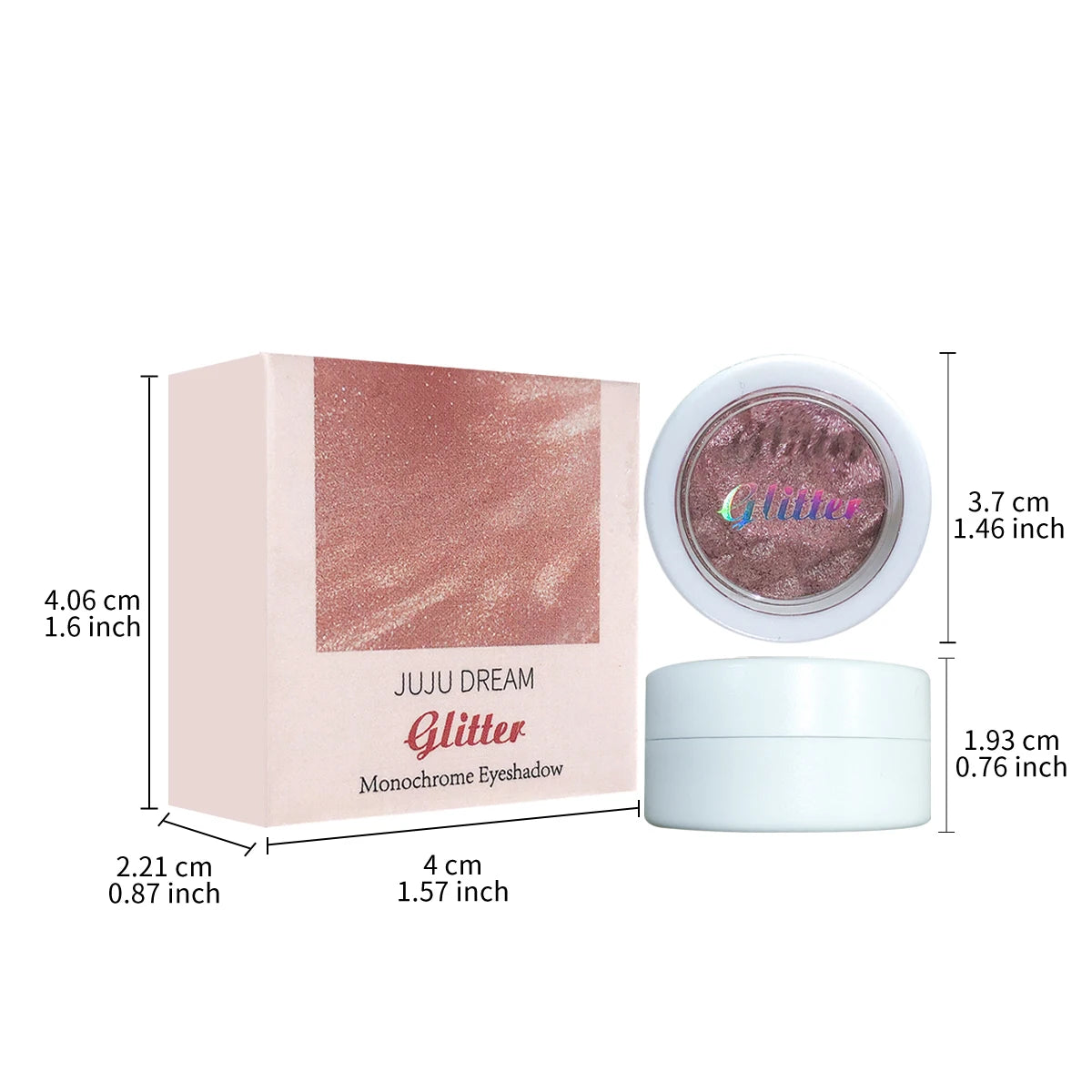 Monochrome broken tile eyeshadow - Waterproof glitter highlighter, facial highlighter eyeshadow palette, diamond eyeshadow Zpaxo