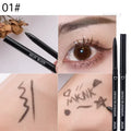 Waterproof Black Brown Eyeliner Pencils Smudge-Proof Long Lasting Easy To Wear Eye Liner Gel Matte Quick Drying Eyeliner Pen Zpaxo 01