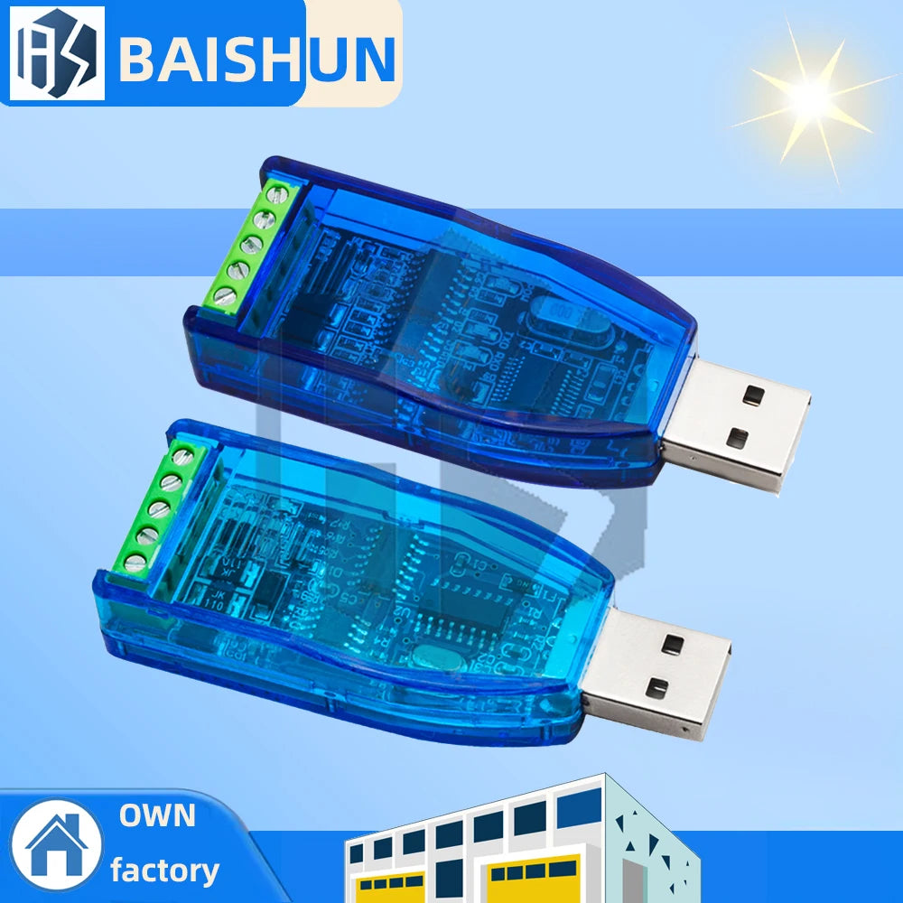 ‌CH340 Industrial USB to RS485/422 Converter Module (3.3V-5V) with TVS Surge Protection Zpaxo