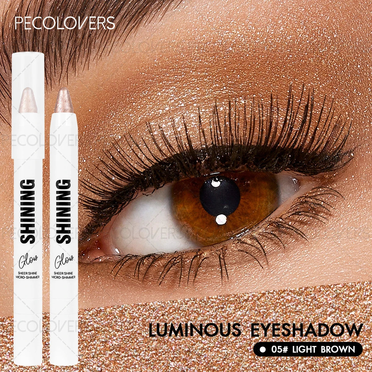 1PC Silvery Eyeshadow, White Eyeshadow, Eye Highlighter, Shimmering, Waterproof and Long-Lasting, Suitable for All Skin Tones Zpaxo 05