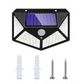 Solar Security Lamp Outdoor Garden Decor Waterproof Solar Powered 100 LED PIR Motion Sensor Spotlight for Yard & Pathway, Fence. Zpaxo Black