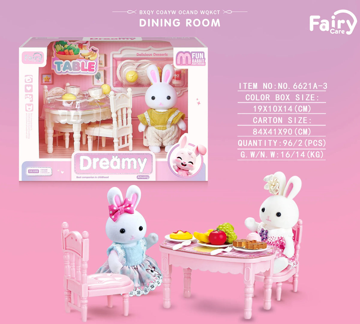 Little Rabbit Bedroom Kitchen Outdoor Gameslovely Scene Play Toys Zpaxo dining table