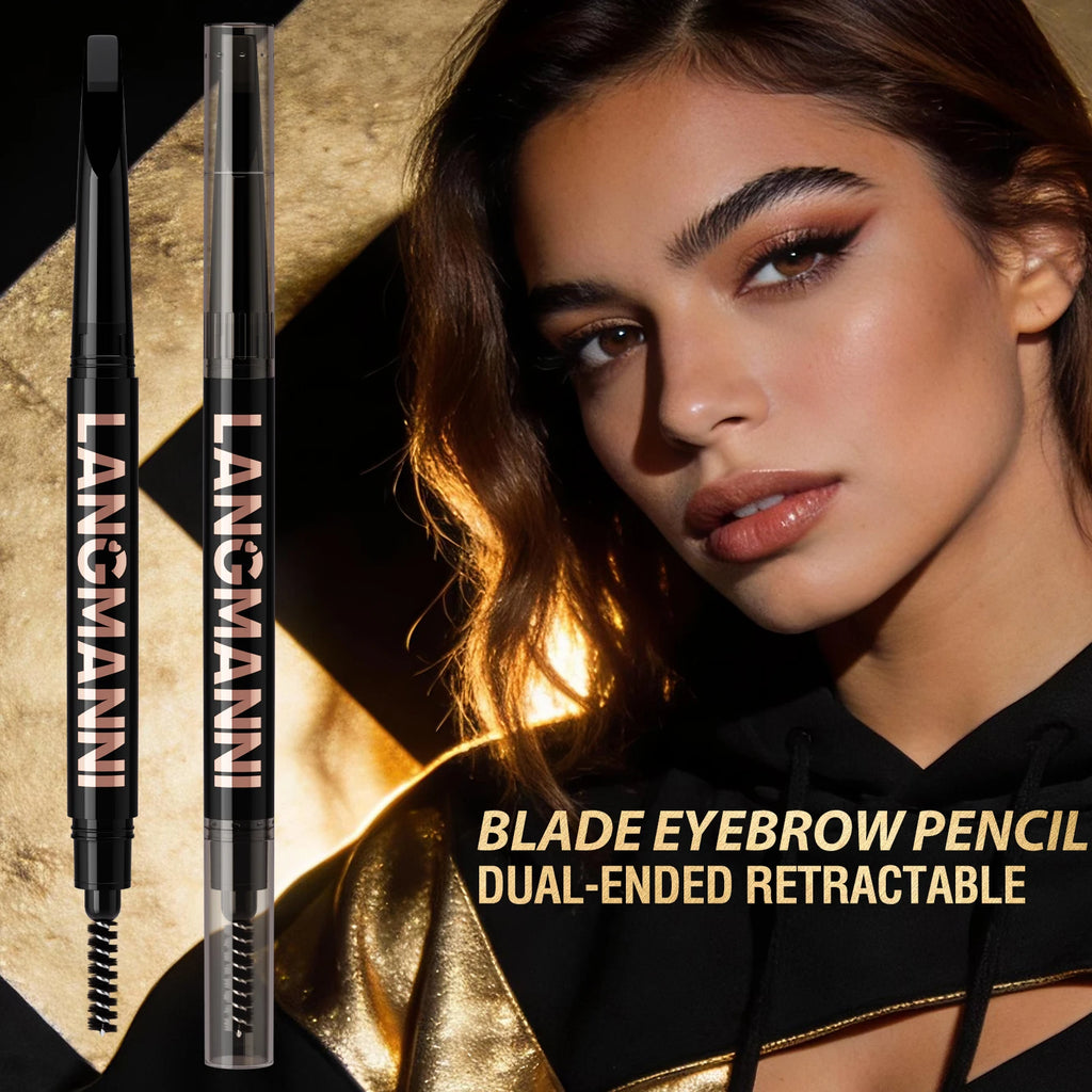 Double Headed Eyebrow Pencil Waterproof Sweat Proof Anti Smudging Zpaxo