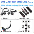 360 Panoramic Camera Sets 3D AHD 1080P 4 Cameras Cloth 2D Universal