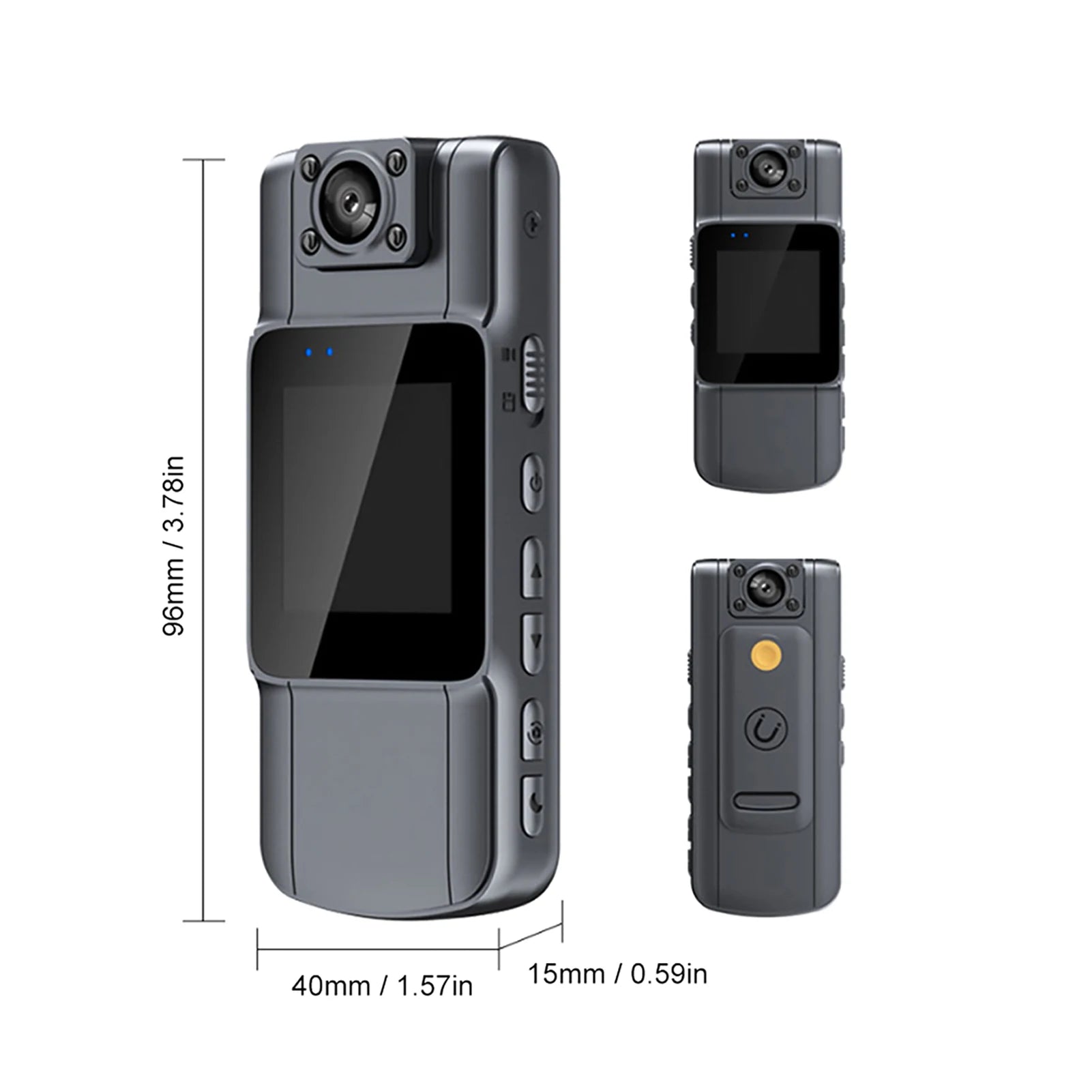 4K UHD Mini Body Camera Audio Video Recording 150 Wide Angle 180 Lens