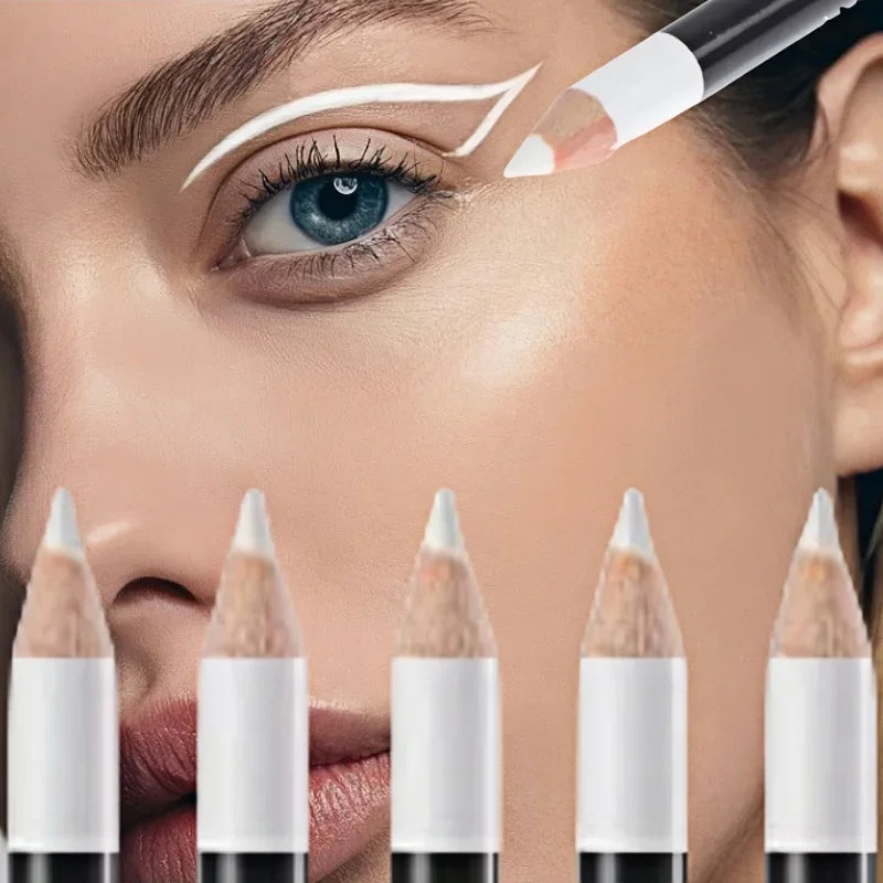 3pcs Fast Drying Matte White Eyeliner Pencil Smooth Waterproof Eyeliner Pen Long Lasting Eyelid Cosmetic Eyes Makeup Tools Zpaxo