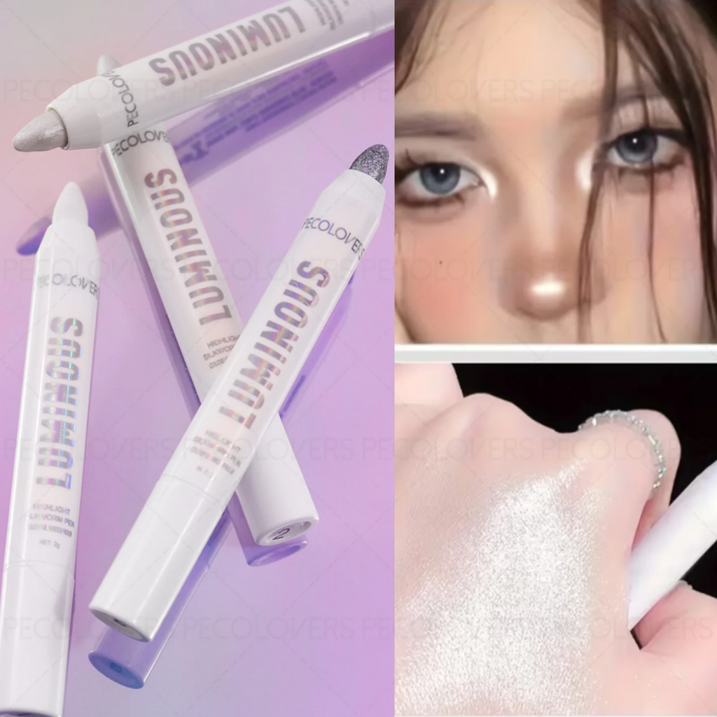 1PC Shimmery Matte Highlighter Eyeshadow Stick, Waterproof Long-Lasting, Non-Smudge Pearlescent Finish Zpaxo