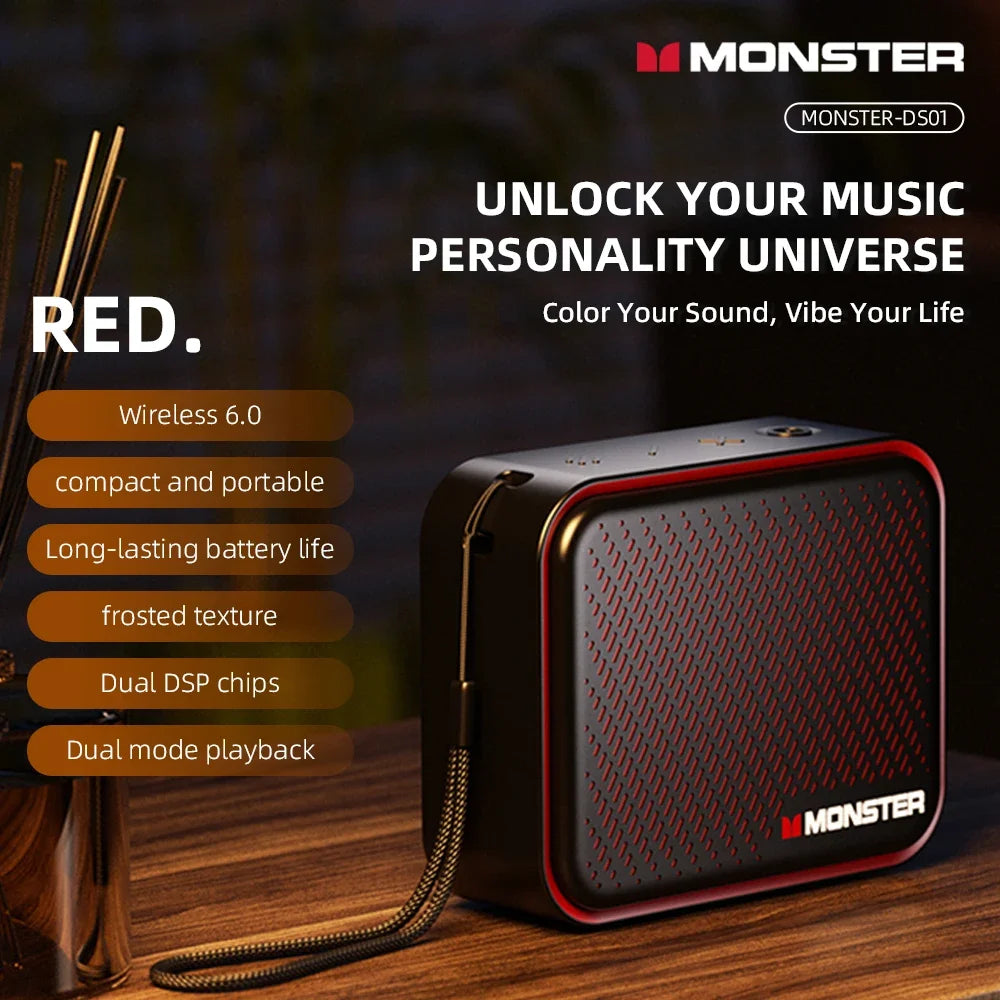 Monster DS01 Outdoor Portable Wireless Speaker BT V6 0 IP67