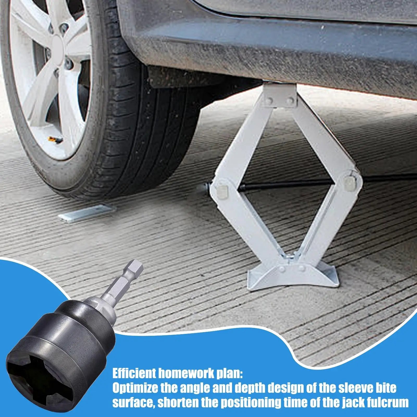 RV Scissor Jack Socket CamperStabilizer Jack Socket 3/4 Scissor Jack Socket CamperTravel Trailer Jack Drill Adapter Zpaxo