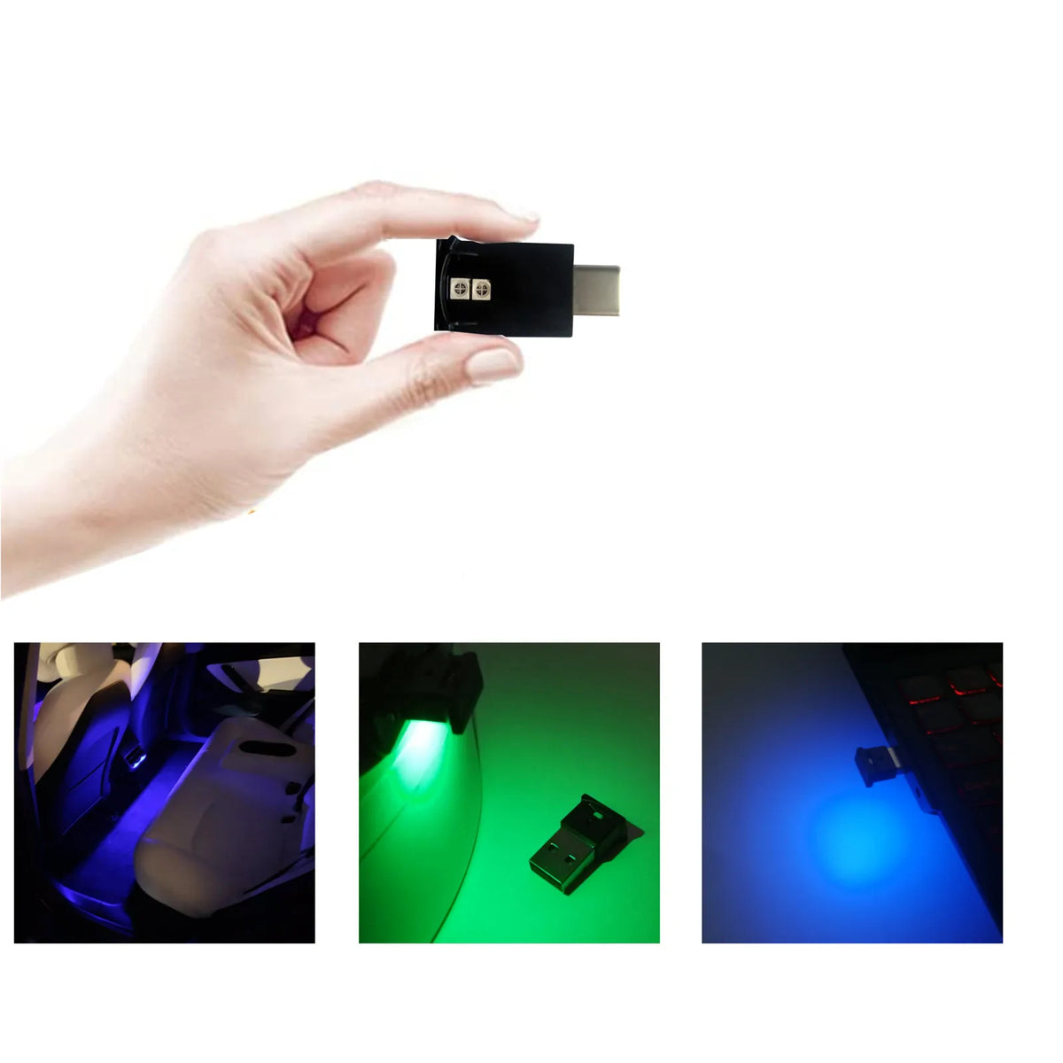 Type-c LED RGB Ambient Light Auto Interior Atmosphere Emergency Zpaxo