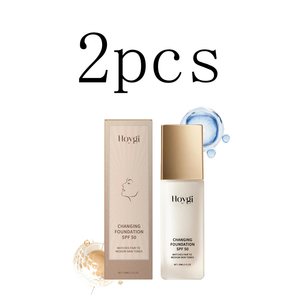Protective Concealer Foundation Liquid, Lightweight Matte, Gentle, Moisturizing, Bright, Soothing, Skin-Friendly, Suitable for O Zpaxo 2pcs