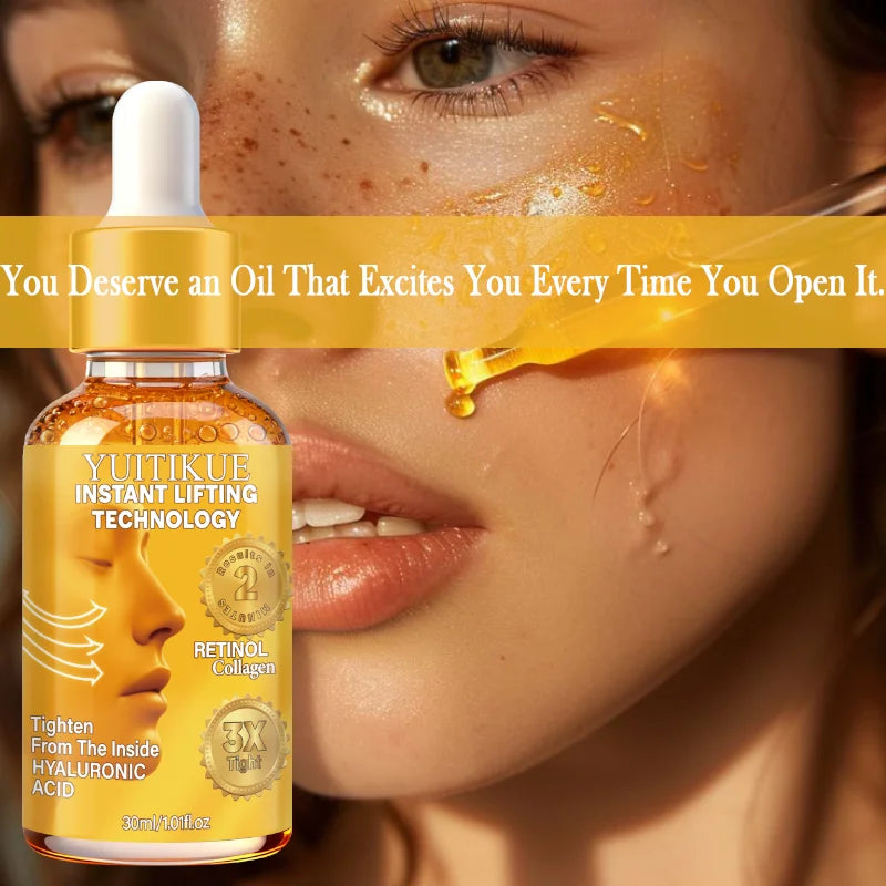 Liquid Gold Face Oil – Retinol, Collagen & Hyaluronic Acid Serum Face Serum Oil Zpaxo