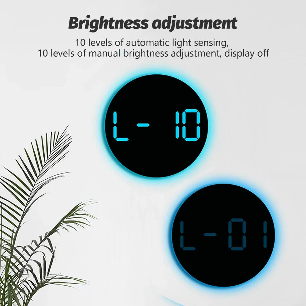 LED Multi-Function Wall Clock with Digital Display and Automatic DST Adjustment Remote Control Alarm Clocks Wall Light Clock Zpaxo