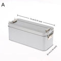 CM1Pc Rectangular Buckle Tinplate Box Lid Metal Storage Cake