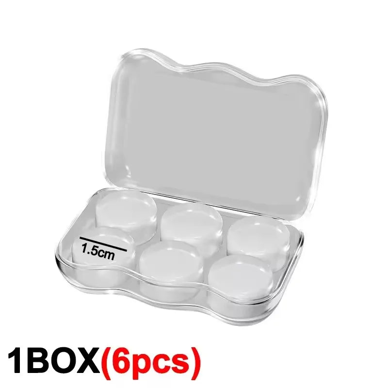 Soft Silicone Earplugs Reusable Ear Plugs Noise Cancelling Protection Zpaxo 1 Box(6pcs)