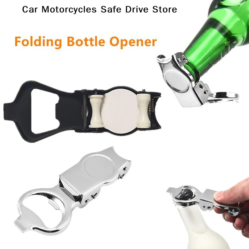 Multifunctional Folding Bottle Opener Sealed Lid Stainless Steel