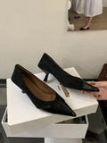Autumn 2025 Korean-style Pointed Suede Shallow Stiletto Heels