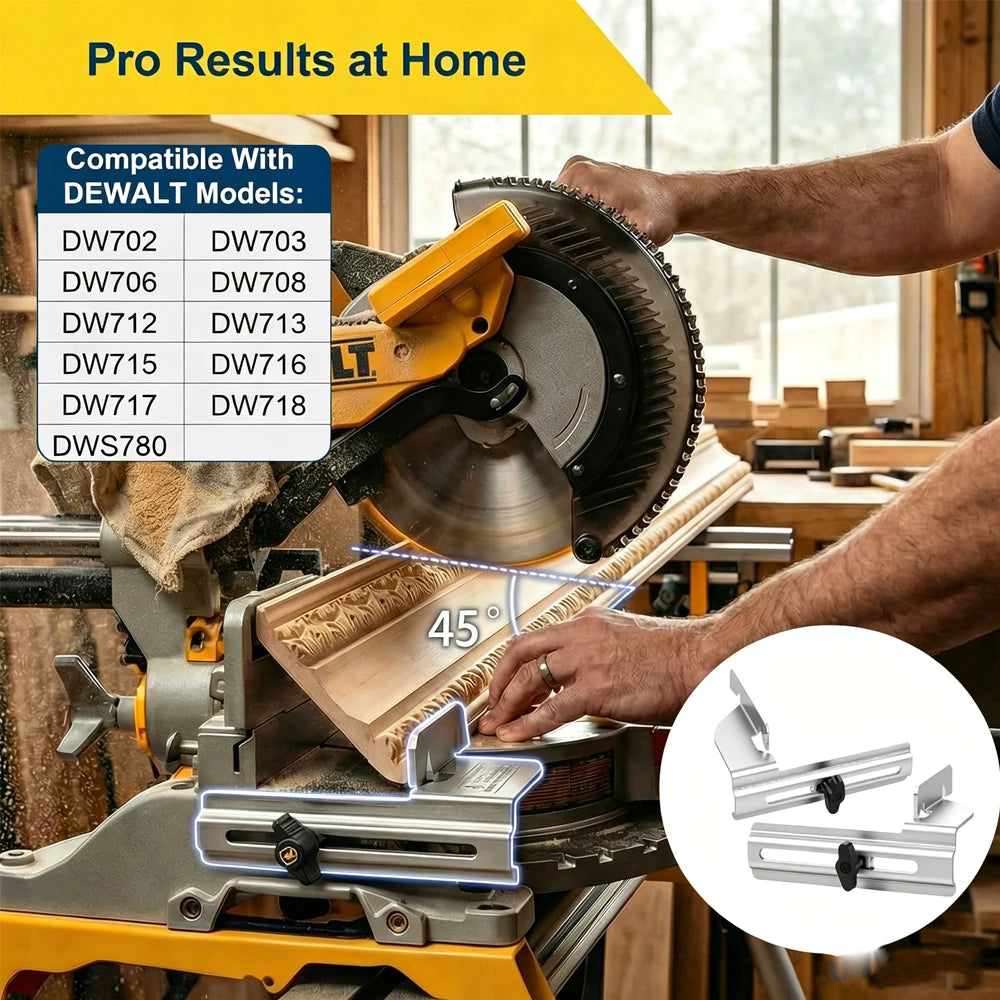Crown Molding Cutting Tool Miter Saw Stop Gauge Vertical Precision Trim Positioner for DeWalt Woodworking Angle Guide Accessorie Zpaxo