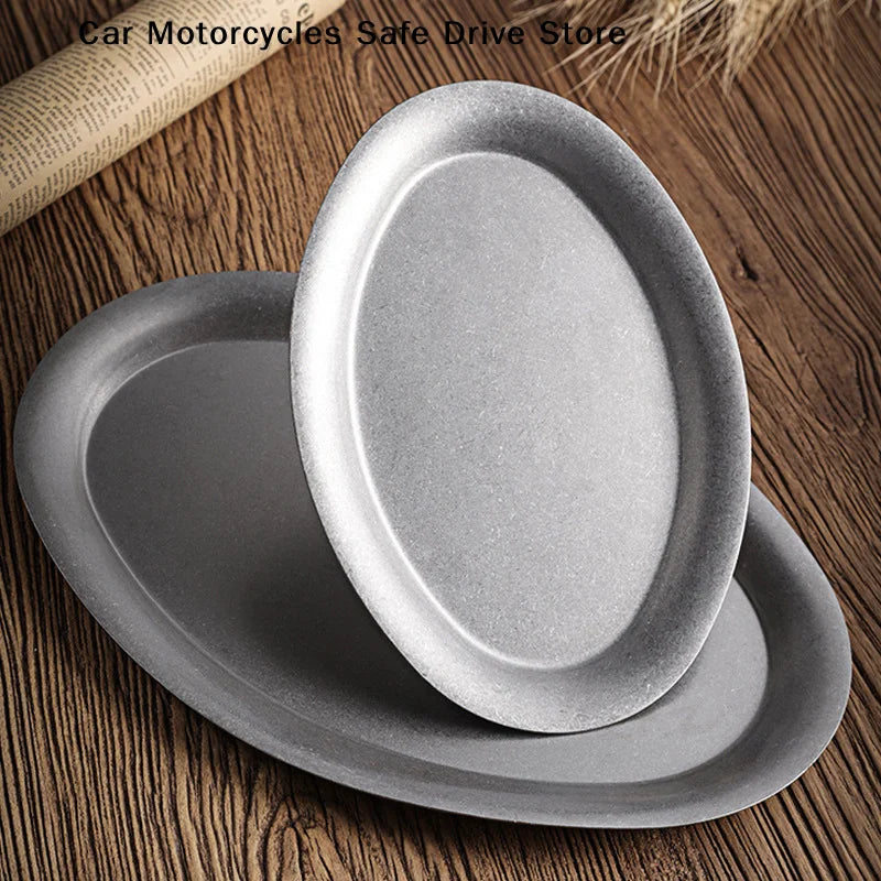 Multi-size 304 Stainless Steel Oval Fish Plates Household Food Dinner