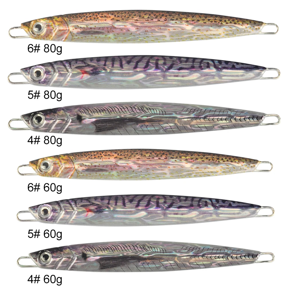 Metal Jig Fishing Lure Lures Bionic Bait 3D Printing Isca Artificial