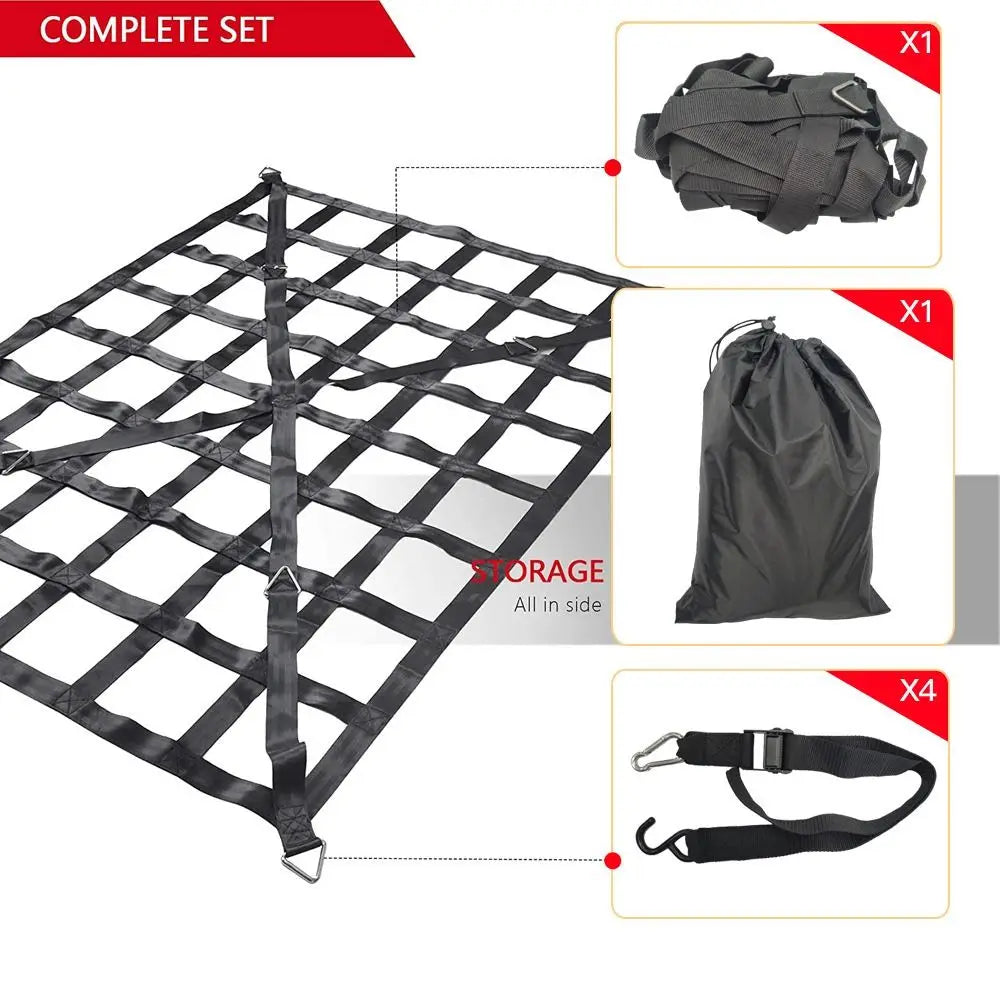 Durable Woven Material Cargo Isolation Net Good Toughness Wear Resistance Rear Cargo Net Quick Installation Zpaxo