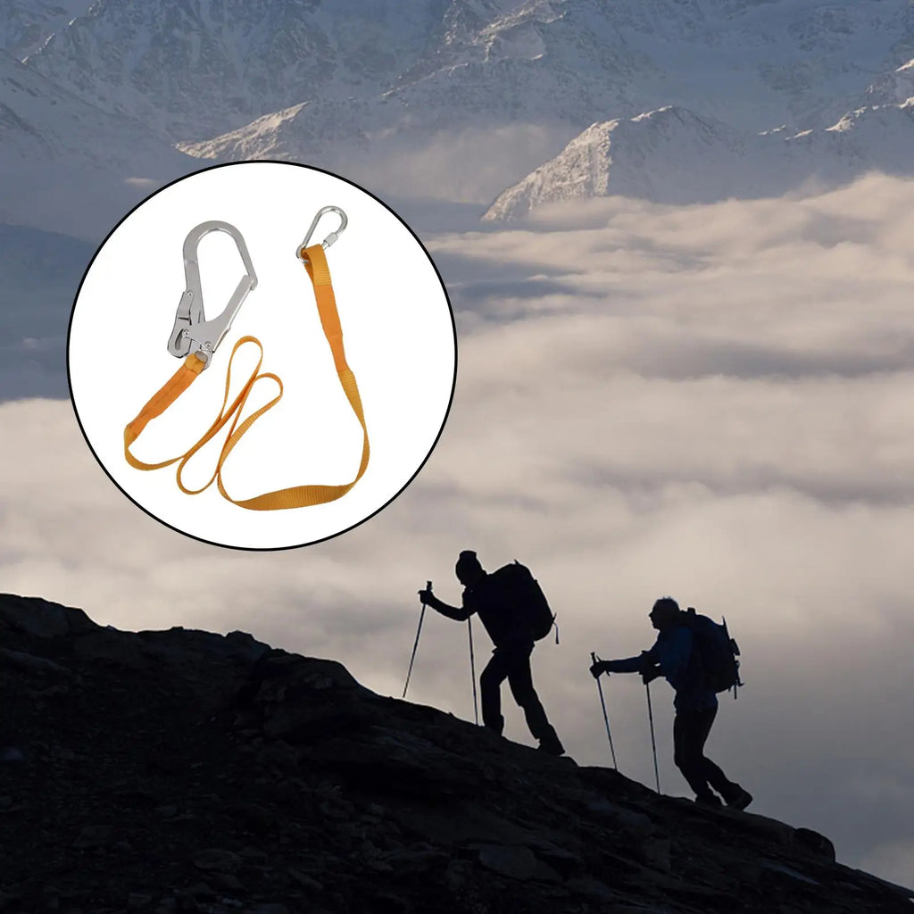Magideal Outdoor Climbing Harness Belt Lanyard Carabiner Buckle Zpaxo
