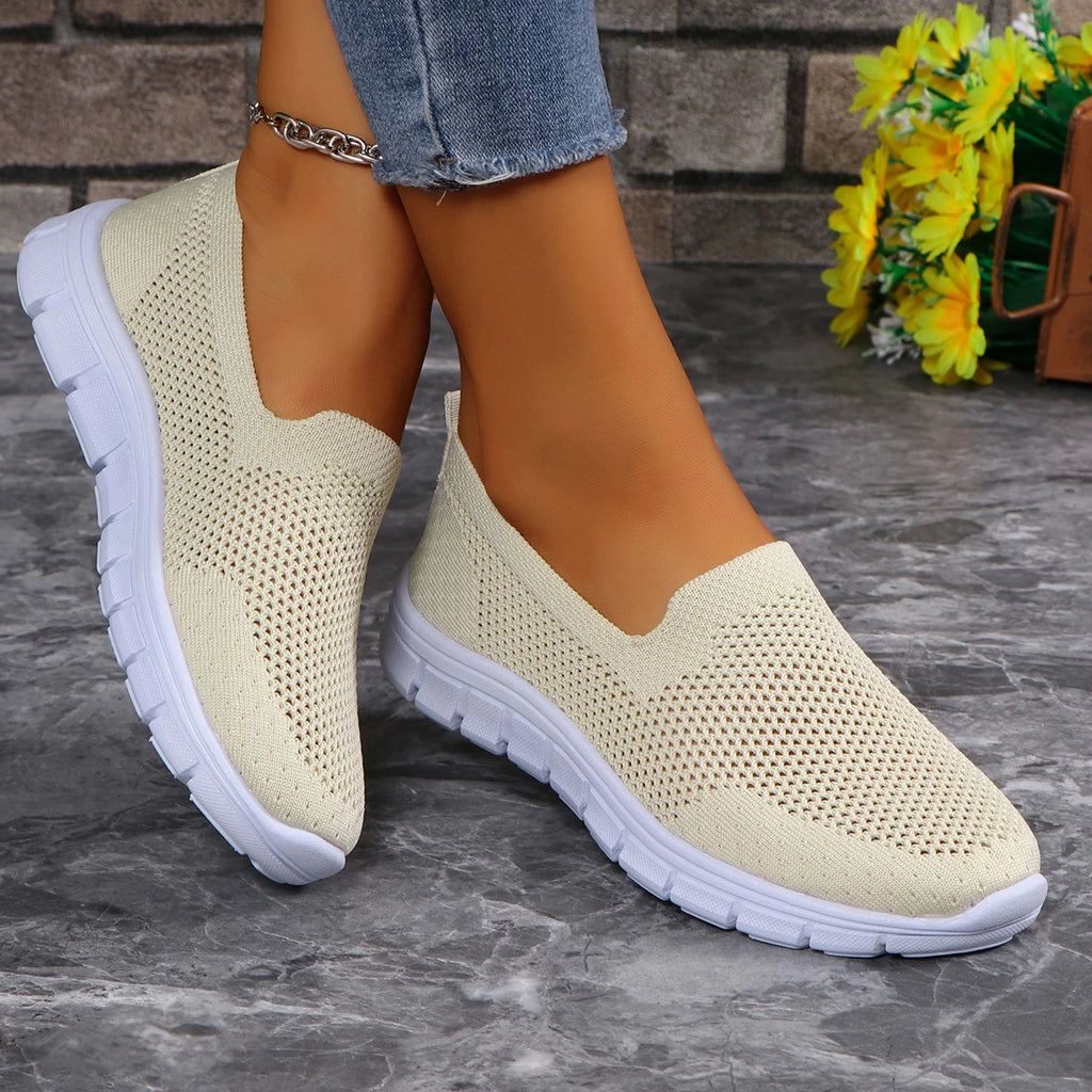 Women Sneakers 2024 Spring Summer Casual Single Shoes Old Beijing Zpaxo Beige 36