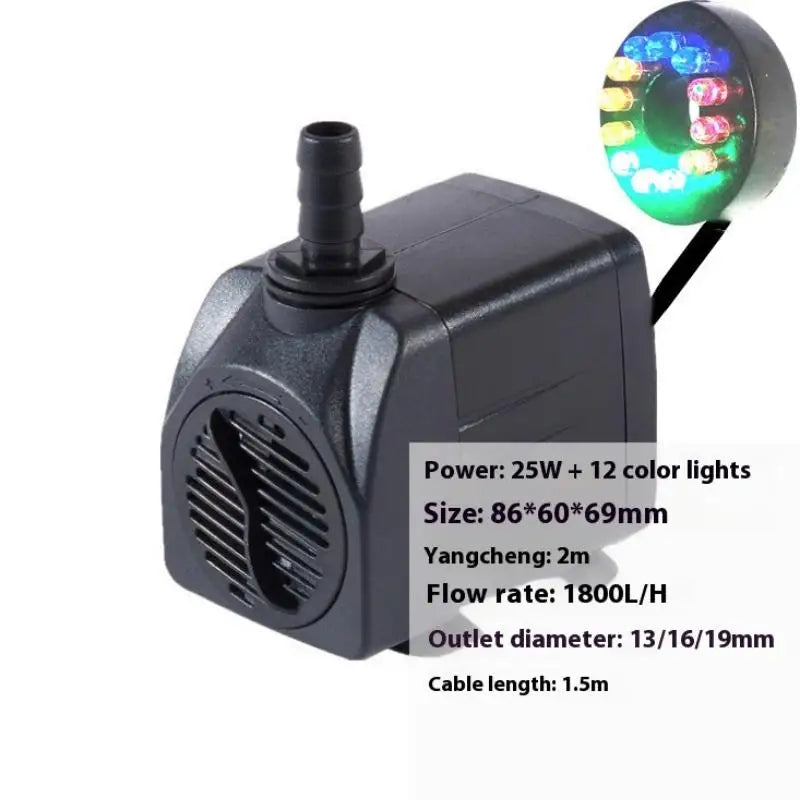 ABS Ultra-quiet Submersible Water Fountain Pump Filter Fish Pond Zpaxo A14