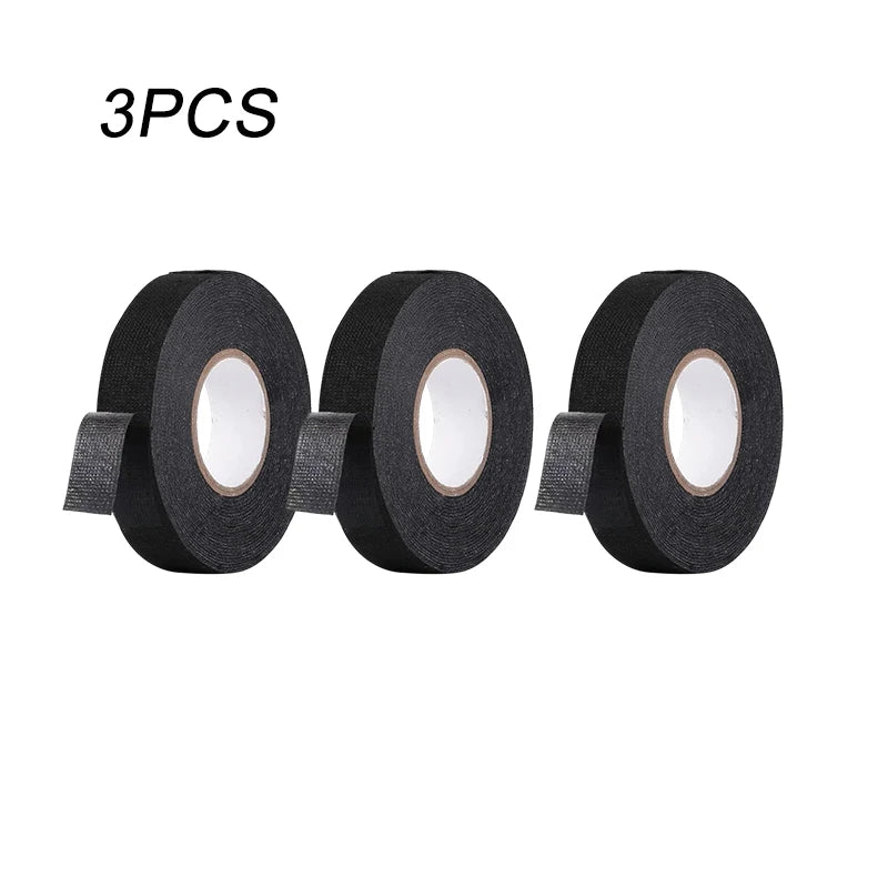 Electrical Insulating Tape Heat Resistant Harness Tape 9/15/50MM Car Cable Harness Wiring Loom Protection Waterproof Tape Zpaxo 3PCS 15mm 10M