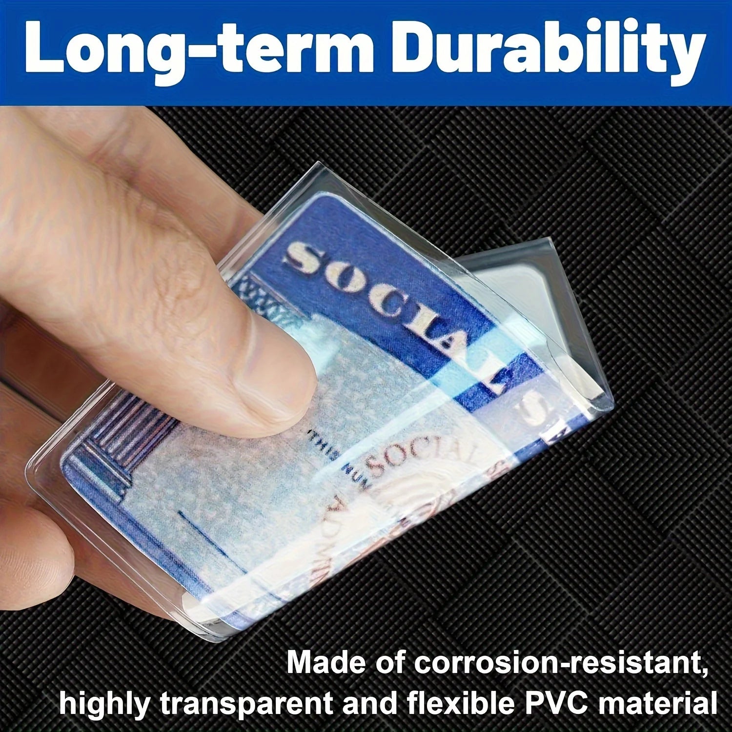 Transparent Card Holders for SSN, ID & Credit Cards – 5/10/20 Pack