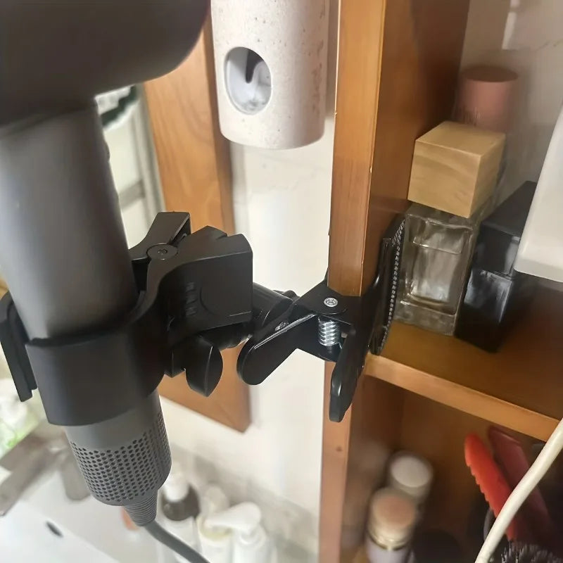 Metal Hair Dryer Holder Strong Grip Wall Mounted Floating Shelf