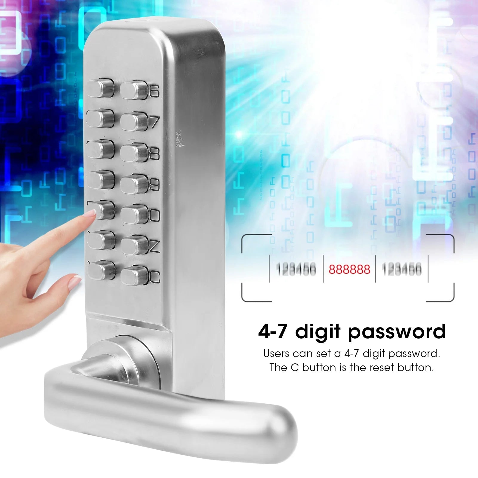 Home Security Device Keyless Entry Smart Mechanical Door Lock Digital