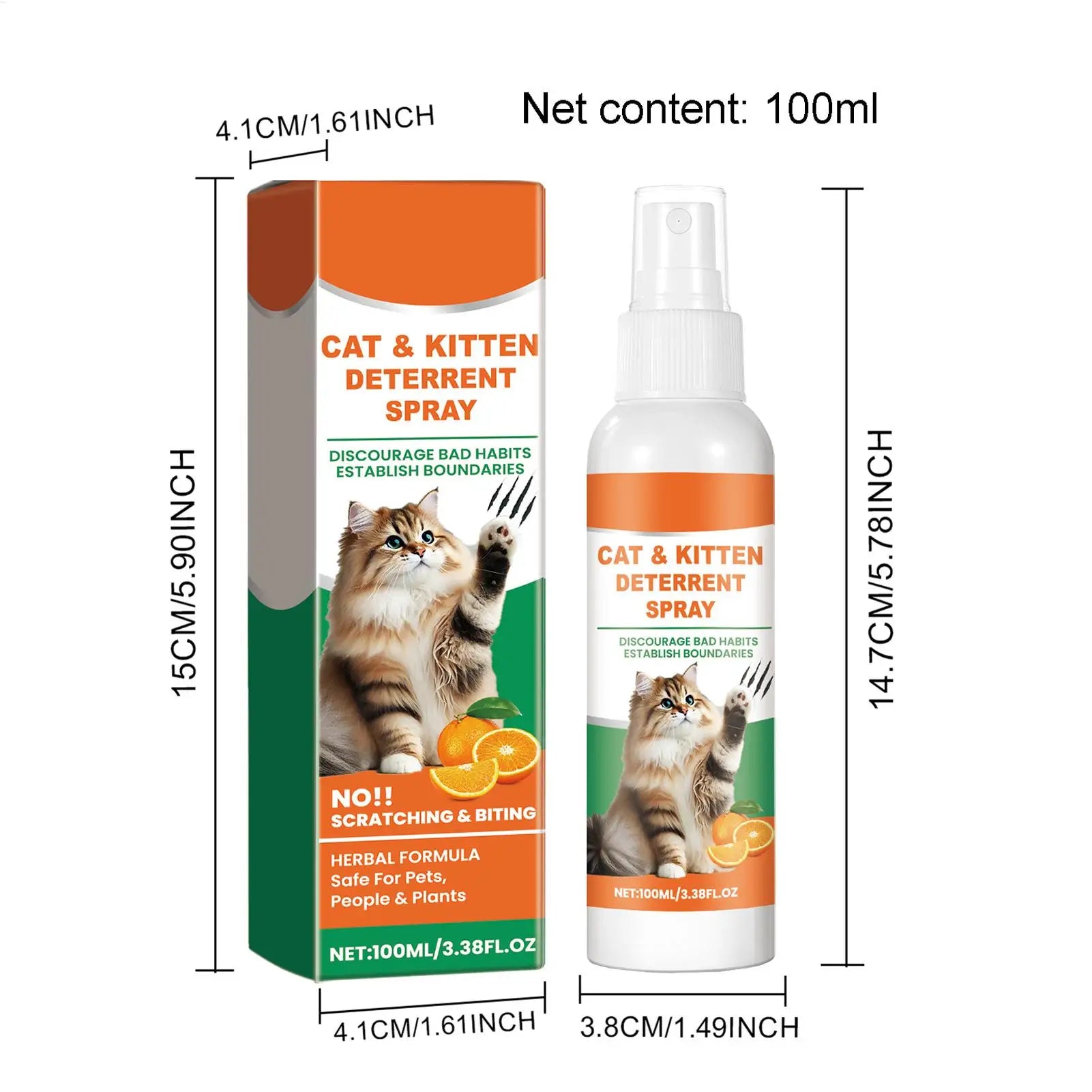No Scratch Spray for Cats 100ml Anti Scratch Furniture Protector Spray Cat Training Spray to to Keep Cats off Furniture Sofas Zpaxo