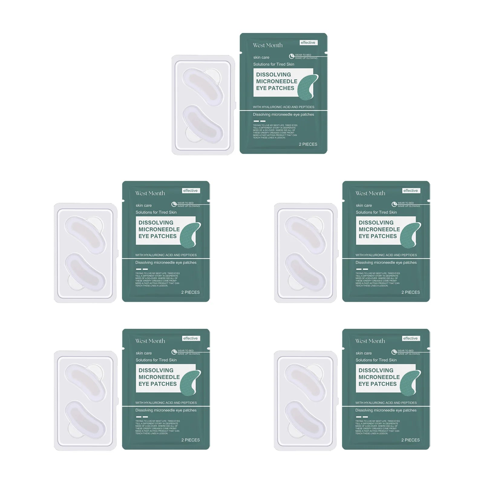 Hyaluronic Acid Microneedle Eye Patches – Anti-Aging Hydrogel Microneedle Eye Patches Zpaxo 10pieces